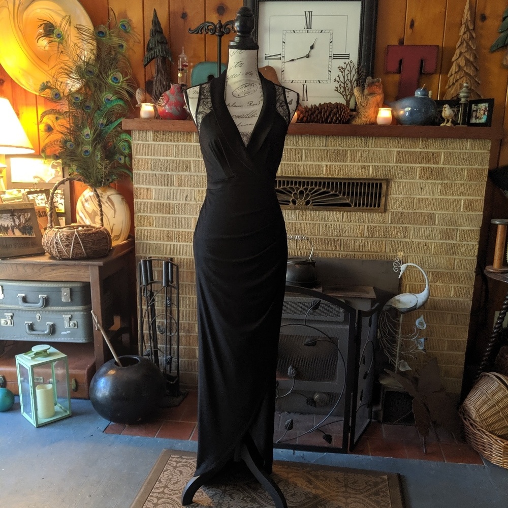 Allen Stewart abs long black dress knit Go… - Picture 2 of 8
